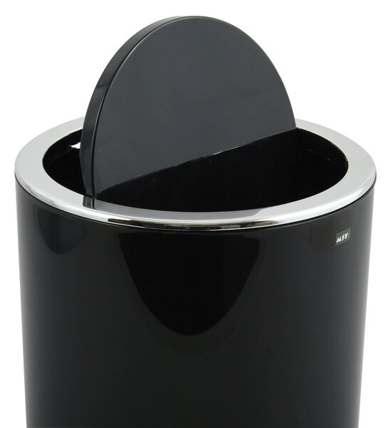 MSV výklopný odpadkový koš KAMAKA, černý, plast, 6 L