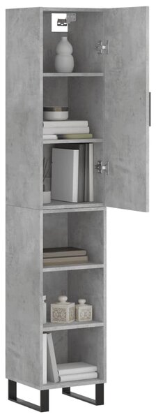 Skříň highboard betonově šedá 34,5x34x180 cm kompozitní dřevo 3199005