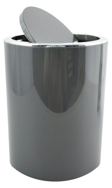 MSV výklopný odpadkový koš KAMAKA, šedý, plast, 6 L