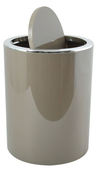 MSV výklopný odpadkový koš KAMAKA, šedohnědý, plast, 6 L