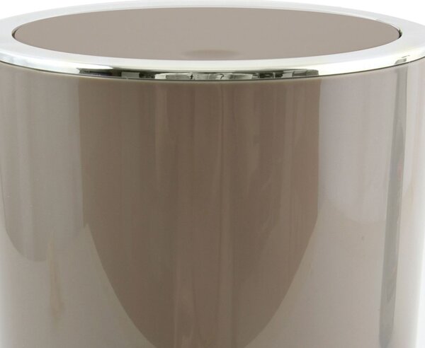 MSV výklopný odpadkový koš KAMAKA, šedohnědý, plast, 6 L