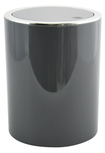 MSV výklopný odpadkový koš KAMAKA, šedý, plast, 6 L