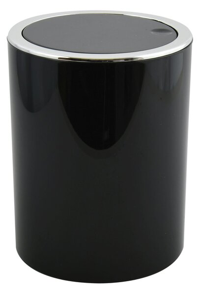 MSV výklopný odpadkový koš KAMAKA, černý, plast, 6 L
