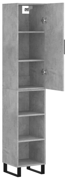 Skříň highboard betonově šedá 34,5x34x180 cm kompozitní dřevo 3199005