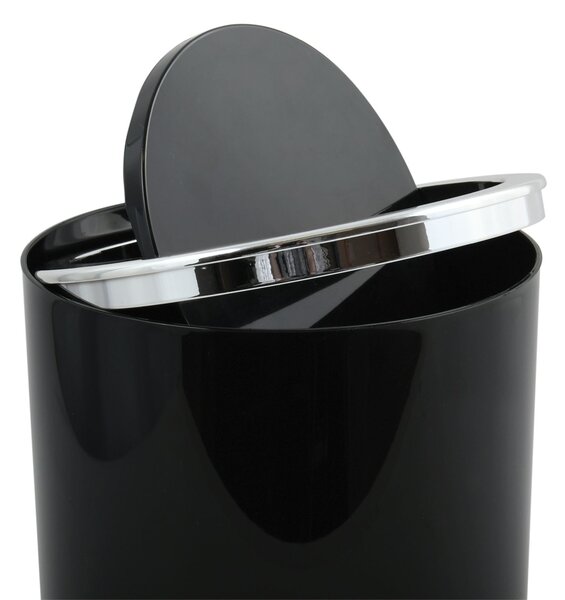 MSV výklopný odpadkový koš KAMAKA, černý, plast, 6 L