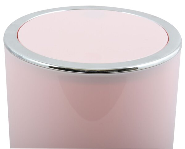 MSV výklopný odpadkový koš KAMAKA, pastelově růžový, plast, 6 L