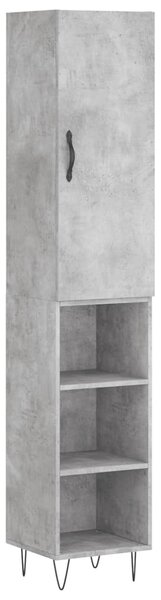 Skříň highboard betonově šedá 34,5x34x180 cm kompozitní dřevo 3199013