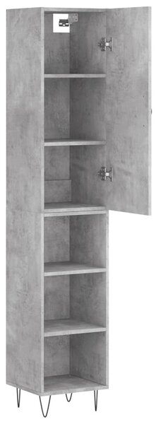 Skříň highboard betonově šedá 34,5x34x180 cm kompozitní dřevo 3199013