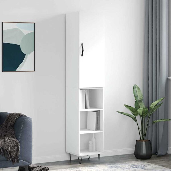 Skříň highboard bílá 34,5 x 34 x 180 cm kompozitní dřevo 3199009