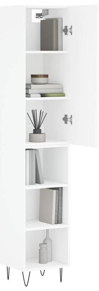 Skříň highboard bílá 34,5 x 34 x 180 cm kompozitní dřevo 3199009