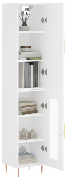 Skříň highboard bílá 34,5 x 34 x 180 cm kompozitní dřevo 3199033