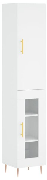 Skříň highboard bílá 34,5 x 34 x 180 cm kompozitní dřevo 3199033