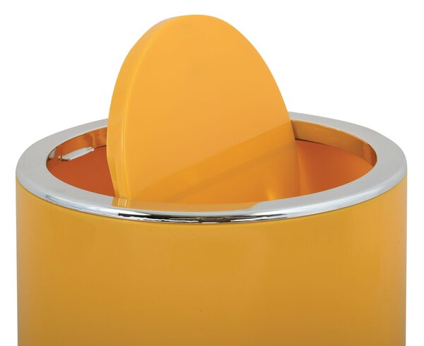 MSV výklopný odpadkový koš KAMAKA, žlutý, plast, 6 L