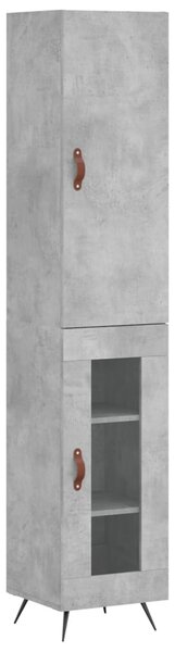 Skříň highboard betonově šedá 34,5x34x180 cm kompozitní dřevo 3199021