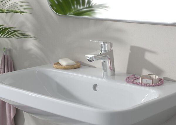 Hansgrohe Logis páková umyvadlová baterie 70 s odtokovou soupravou s táhlem, chrom 71070000