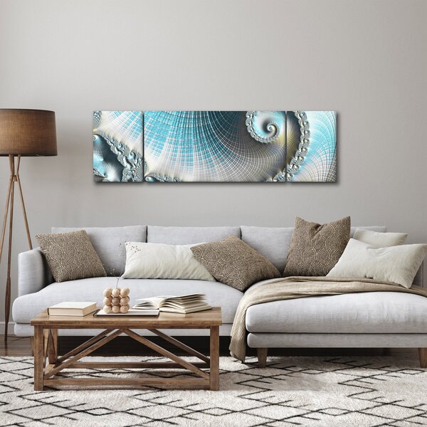 Obraz texturované spirály (170x50 cm)