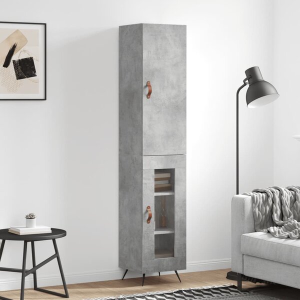 Skříň highboard betonově šedá 34,5x34x180 cm kompozitní dřevo 3199021