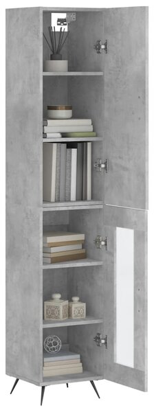 Skříň highboard betonově šedá 34,5x34x180 cm kompozitní dřevo 3199021