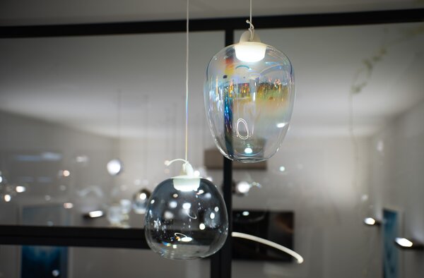 Lodes Designové závěsné LED svítidlo Oblò, 7W, v. 34,7 cm, CRI90 Barva: Transparentní, Teplota světla: 2700K - teplá bílá