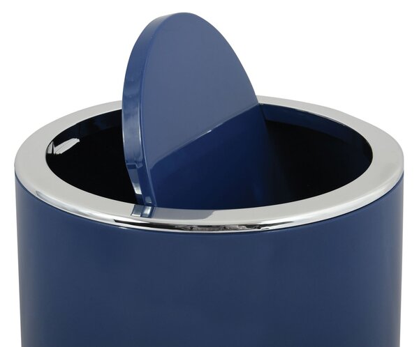 MSV výklopný odpadkový koš KAMAKA, tmavě modrý,plast, 6 L