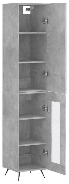 Skříň highboard betonově šedá 34,5x34x180 cm kompozitní dřevo 3199021