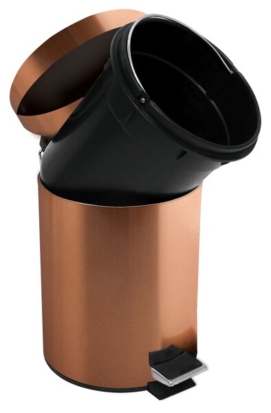 MSV pedálový odpadkový koš, měděná, ocel, 3 L