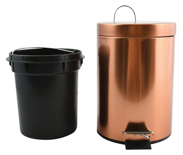 MSV pedálový odpadkový koš, měděná, ocel, 3 L