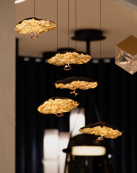 Catellani & Smith Luxusní závěsné LED svítidlo Gold Moon, 2700K, 1x1,1W