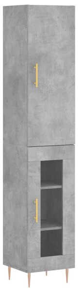 Skříň highboard betonově šedá 34,5x34x180 cm kompozitní dřevo 3199037