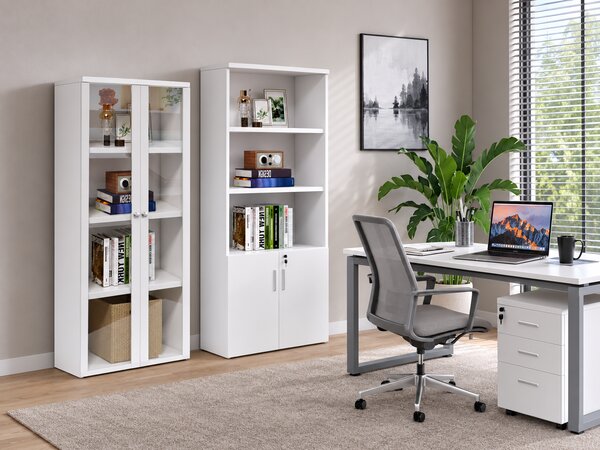 Kancelářská knihovna Houseland Prime Core 01 80 cm bílá