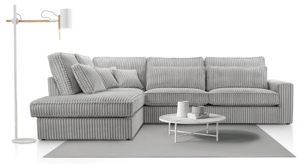 Rohová sedací souprava LINCOLN LUX, levá, šedá (Tilia 86)