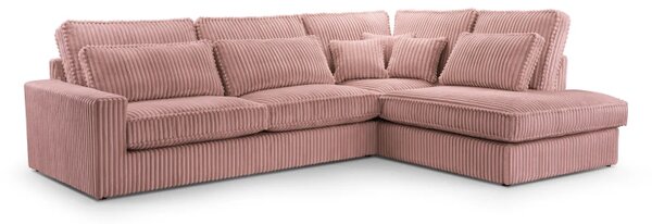 Rohová sedací souprava LINCOLN LUX, pravá, růžová (Tilia 62)