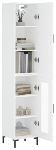 Skříň highboard bílá 34,5 x 34 x 180 cm kompozitní dřevo 3199041
