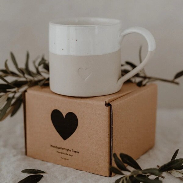 Kameninový hrnek Heart 400 ml