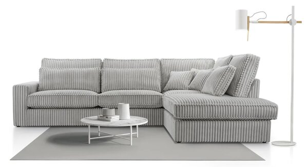 Rohová sedací souprava LINCOLN LUX, pravá, šedá (Tilia 86)