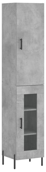 Skříň highboard betonově šedá 34,5x34x180 cm kompozitní dřevo 3199053