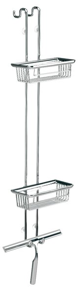 Emco System 2 - Dvojkošík na zavěšení na sklo se stěrkou, chrom 356600106
