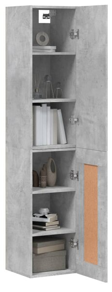 Skříň highboard betonově šedá 34,5x34x180 cm kompozitní dřevo 3199085