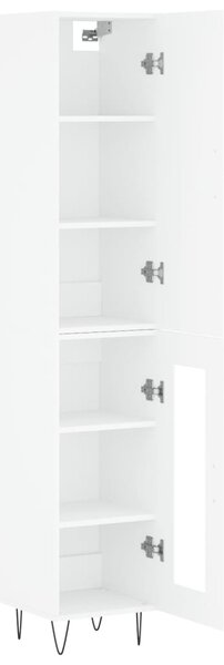 Skříň highboard bílá 34,5 x 34 x 180 cm kompozitní dřevo 3199073