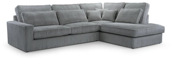 Rohová sedací souprava LINCOLN LUX, pravá, tm. šedá (Tilia 90)