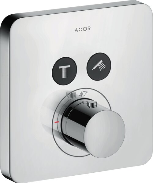 AXOR ShowerSolutions Termostat s podomítkovou instalací softsquare, pro 2 spotřebiče, chrom 36707000