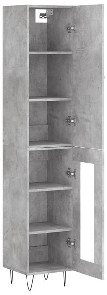 Skříň highboard betonově šedá 34,5x34x180 cm kompozitní dřevo 3199077