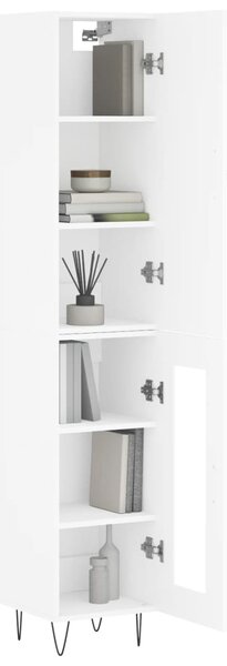 Skříň highboard bílá 34,5 x 34 x 180 cm kompozitní dřevo 3199073