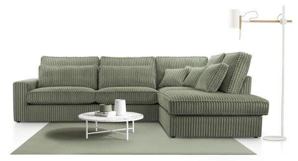 Rohová sedací souprava LINCOLN LUX, pravá, zelená (Tilia 37)