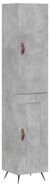 Skříň highboard betonově šedá 34,5x34x180 cm kompozitní dřevo 3199085