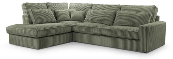 Rohová sedací souprava LINCOLN LUX, levá, zelená (Tilia 37)