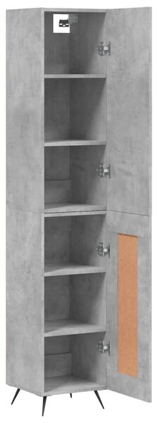 Skříň highboard betonově šedá 34,5x34x180 cm kompozitní dřevo 3199085