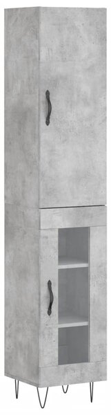 Skříň highboard betonově šedá 34,5x34x180 cm kompozitní dřevo 3199077