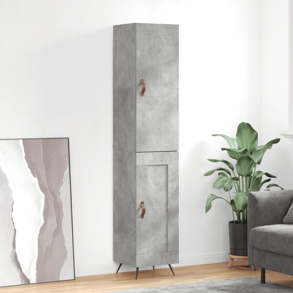 Skříň highboard betonově šedá 34,5x34x180 cm kompozitní dřevo 3199085