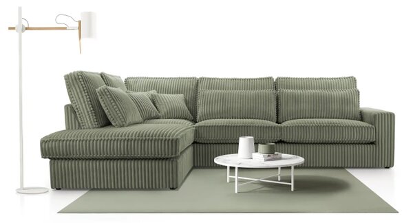 Rohová sedací souprava LINCOLN LUX, levá, zelená (Tilia 37)